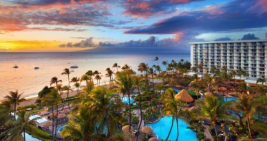 aerial photography of resort