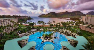 aerial photography of resort
