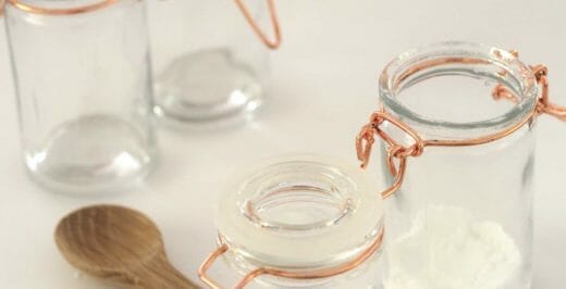 clear glass canisters